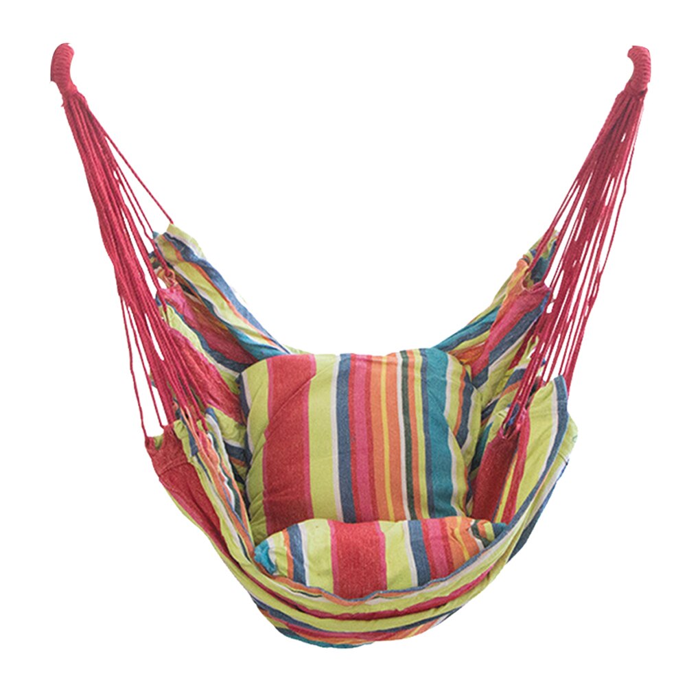 Camping Pure Double Hammocks Outdoor Backyard Canvas Sleeping Swing Beds for Home Garden Laying Accessories: 06