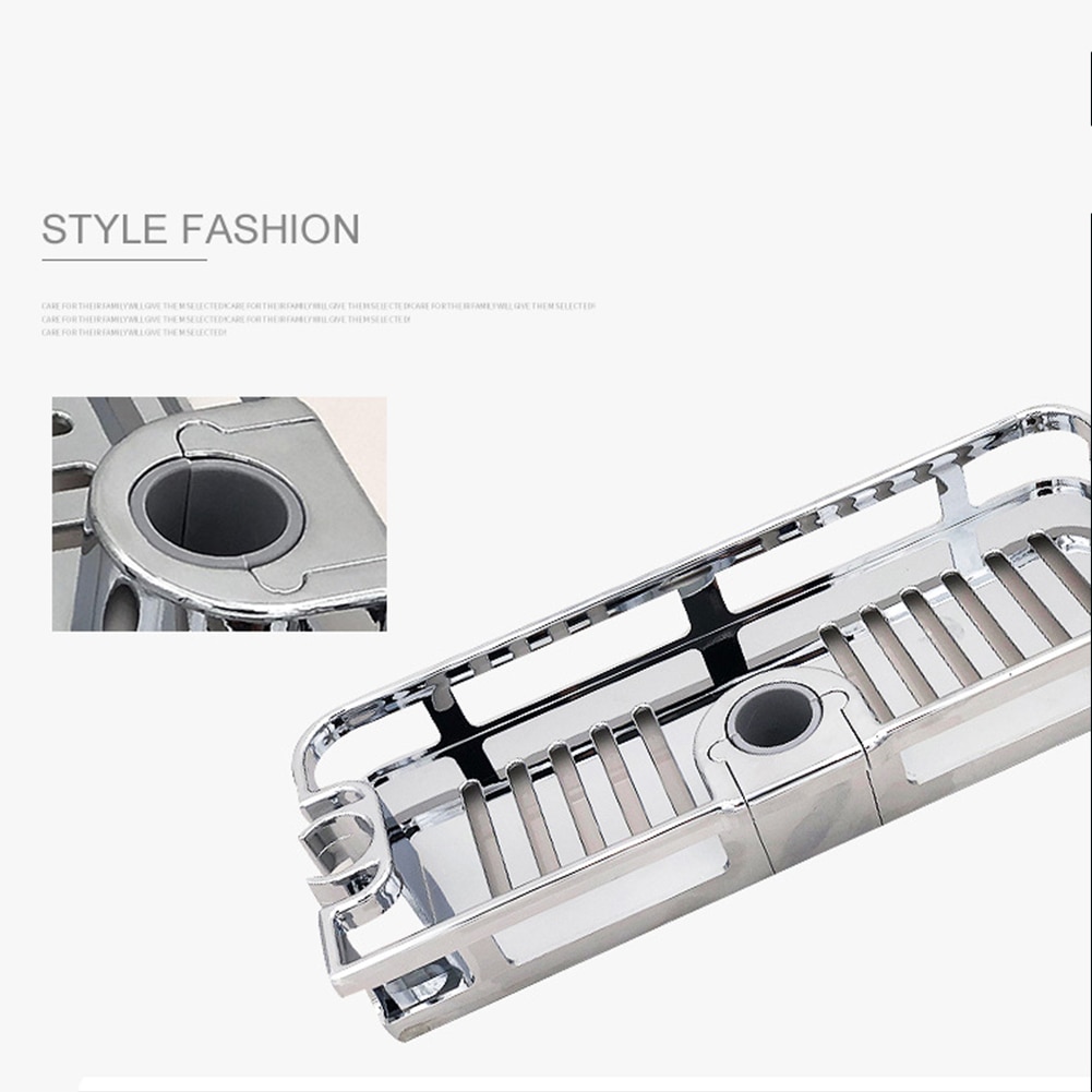 Bathroom Tray Stand Storage Rack Organizer Anti Bacteria Multifunction Rectangle Shower Shelf Lifting Rod No Drilling Removable