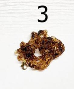Flerfarvet leopard akryl anti-tab maske lanyard halskæde harpiks maske kædeholder tilbehør: 10 store 70 cm