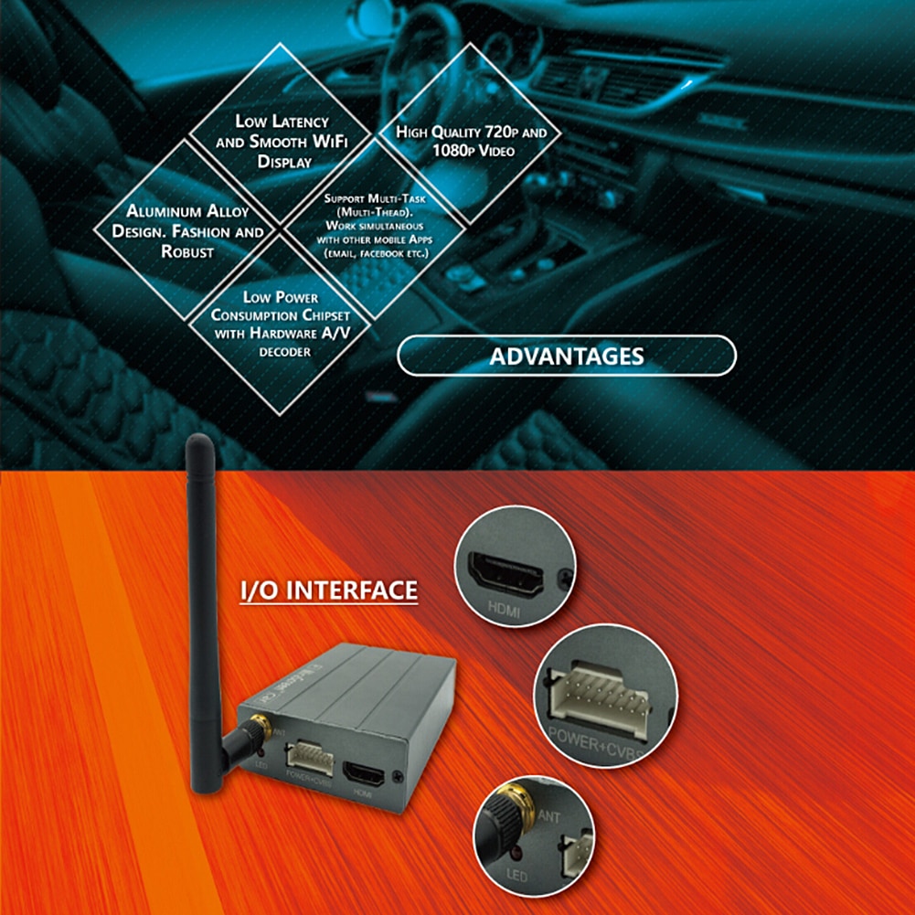 MiraScreen car HDMI TV Stick Wifi anycast Miracast DLNA Airplay CVBS car Multimedia Display Dongle Mirror Box for ISO Andriod