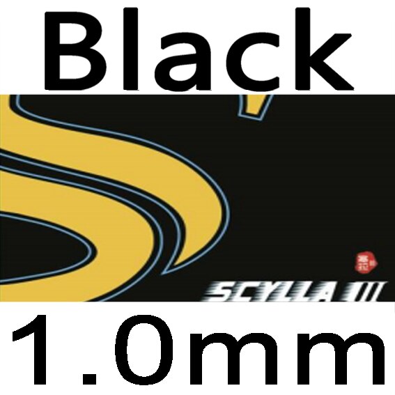 Sword-tenis de mesa SCYLLA III, goma larga de granos con esponja de Ping Pong, OX: black 1.0mm