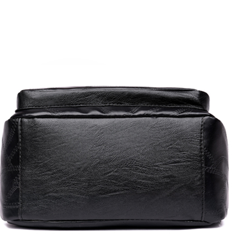 Mochila feminina bolsa escolar clássica preta à prova d'água bolsa de ombro de viagem multifuncional mochila feminina