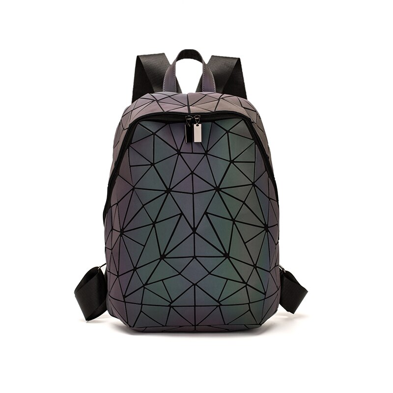 DIOMO lumineux irrégulier Triangle grande capacité école voyage sac à dos pour les femmes sac à dos femme ordinateur portable sac à dos coréen: Luminous