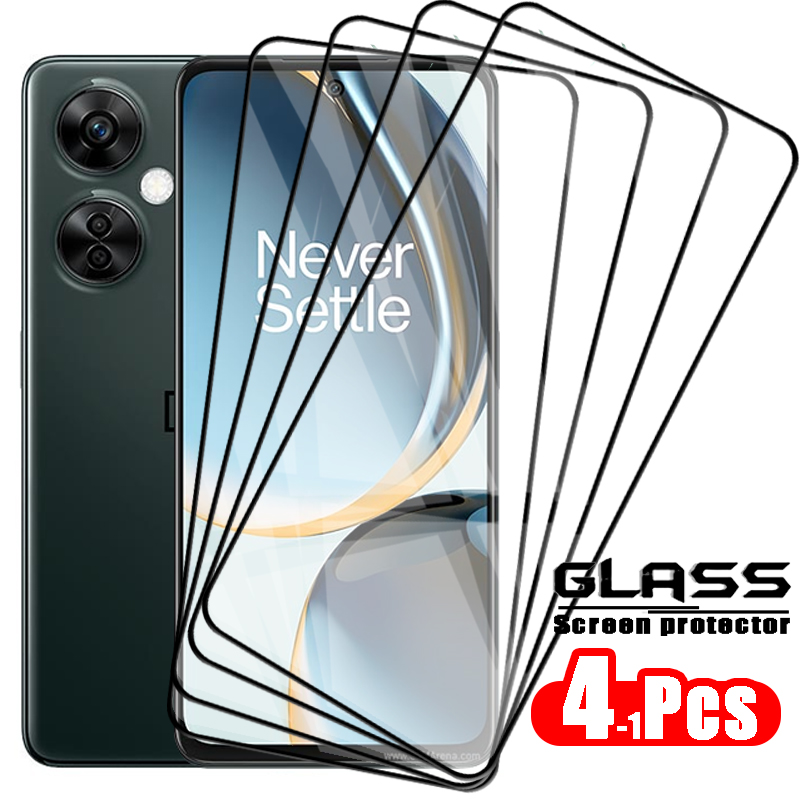 4-1pcs Protective Glass for Oneplus Nord N30 Flim 9H Screen Protector One Plus N300 N200 N100 N20 SE N10 5G Tempered Glass: Frosted / Bundle2