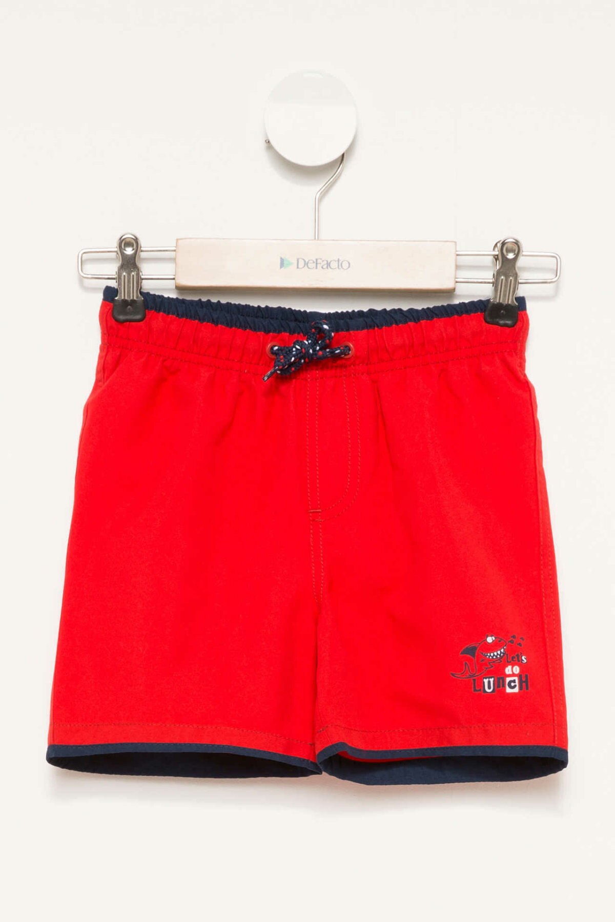 DeFacto garçon tissé natation court garçons été couleur unie à lacets Shorts garçons bleu rouge décontracté Shorts-G7593A4Z17SM