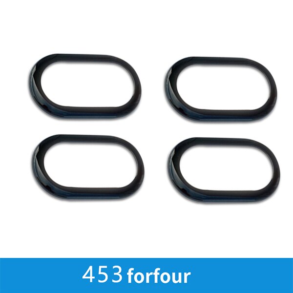 Car inner door bowl Decorative shell cover For Smart Fortwo Forfour 453 car accessories interior styling Modification Sticker: Black-4PCS