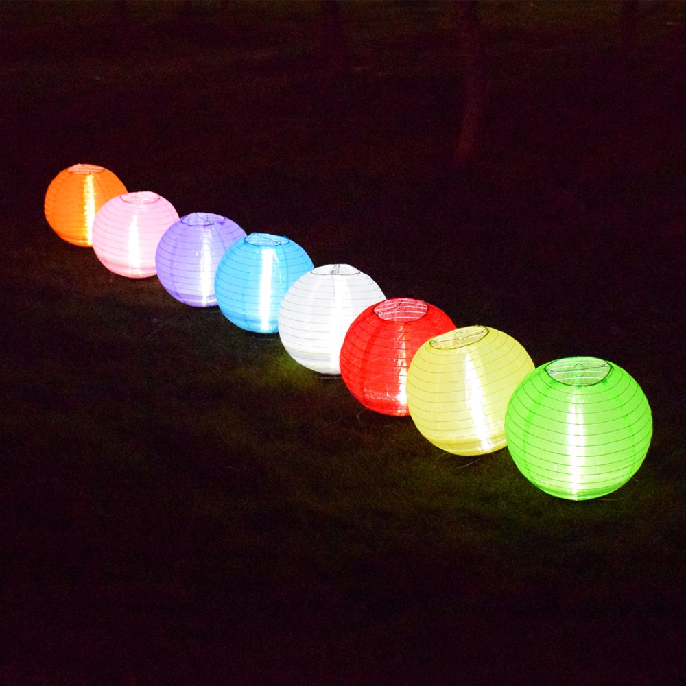 Luces de hadas solares de jardín para exteriores, linternas LED para festivales, lámpara colgante China para celebraciones, iluminación de paisaje impermeable en 7 colores