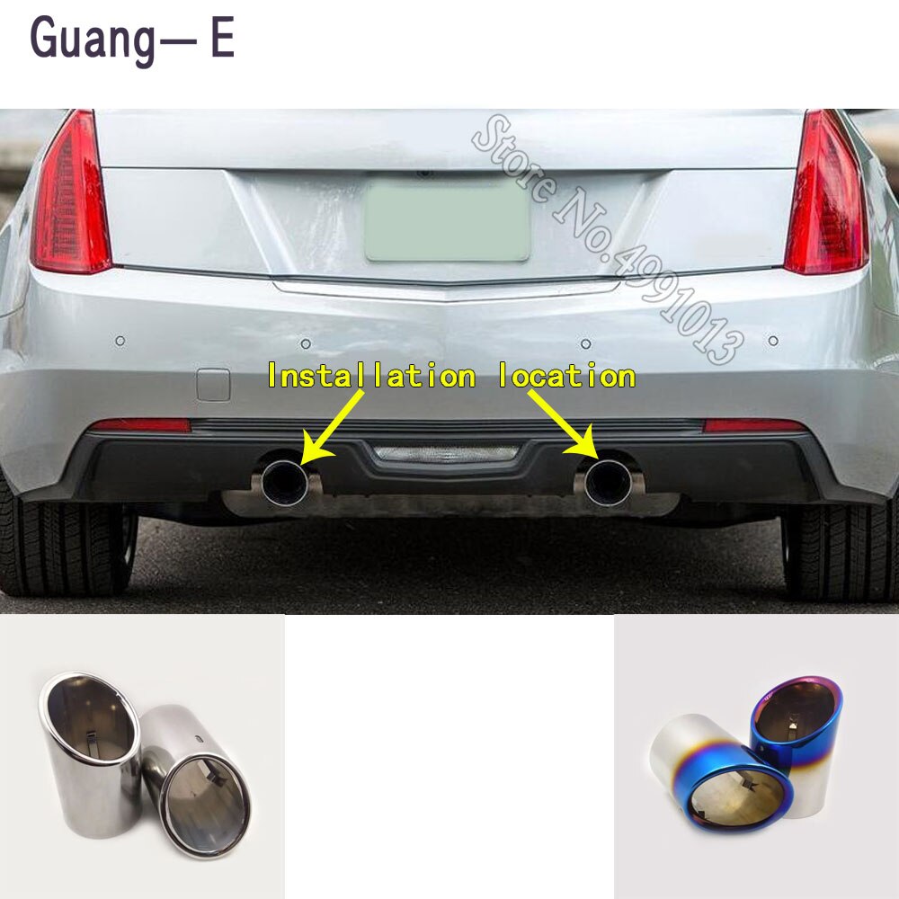 Voor cadillac ats auto stickers afdekking uitlaat buitenkant achtereind pijp speciale uitlaat tip staart uitlaat ornament 2 stuks