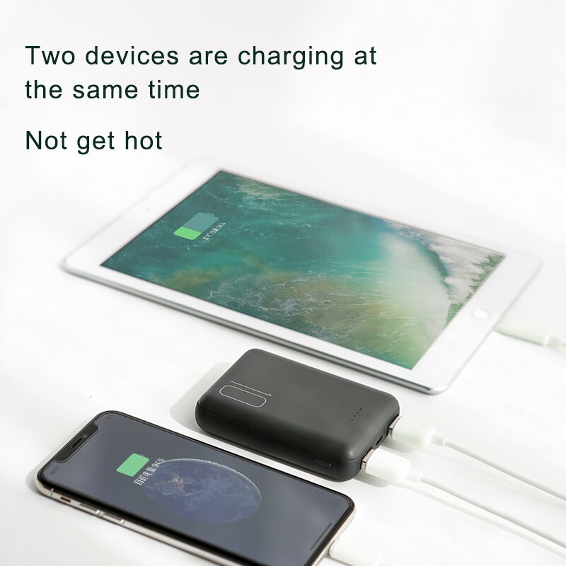Liberfeel mini-powerbank, 10000 mah, hohe kapazität, zwei usb-ausgänge, tragbar, für iphone 13 , smartphone-zubehör