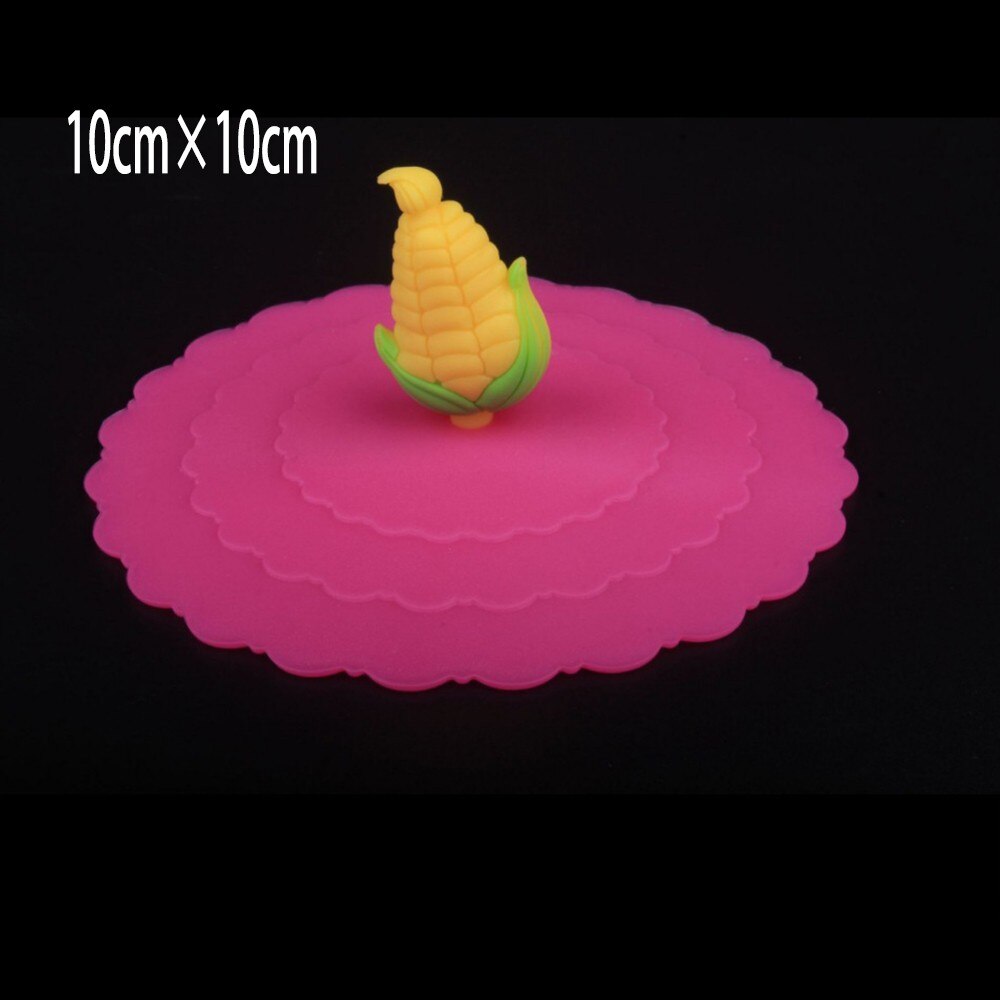 1Pc Silicone Anti-Stofafzuiging Mok Cup Cover Cartoon Fruit Thee Koffie Deksel Cap Verjaardagsfeestje Keuken eetkamer Decoratie: 7