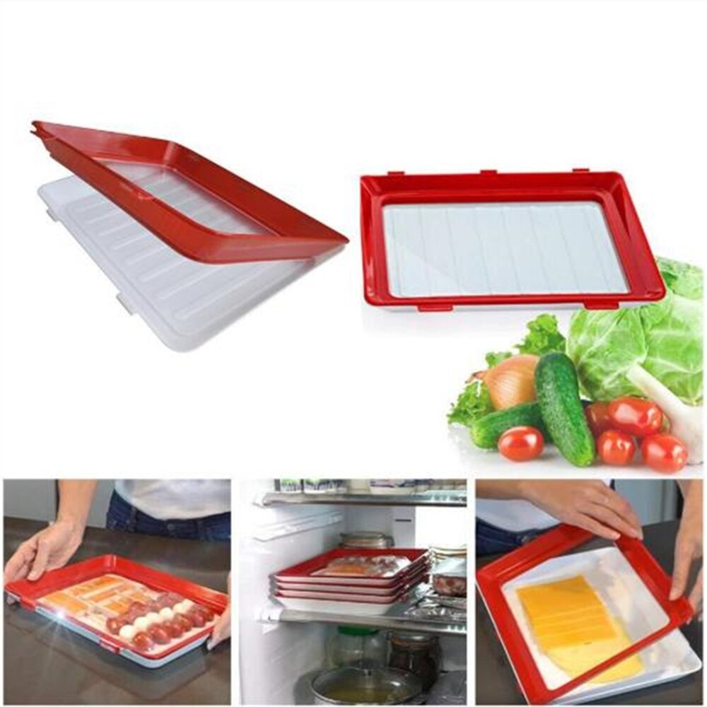 Food preservation tray plastic preservation lid refrigerator magic elastic preservation tray reusable food storage container