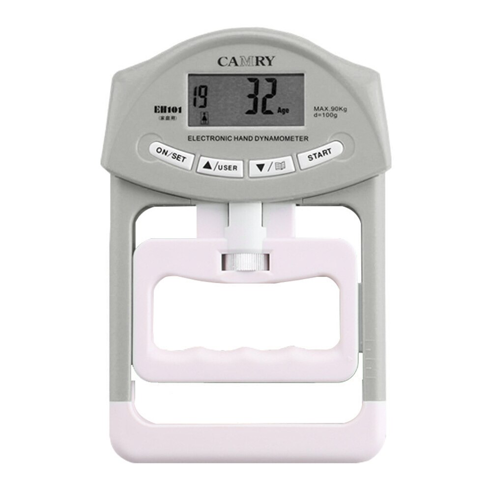 Adjustable Digital Electronic Dynamometer Physical Muscle Training Hand Grip Power Strength Measurement Meter Fitness Equipment: Grey