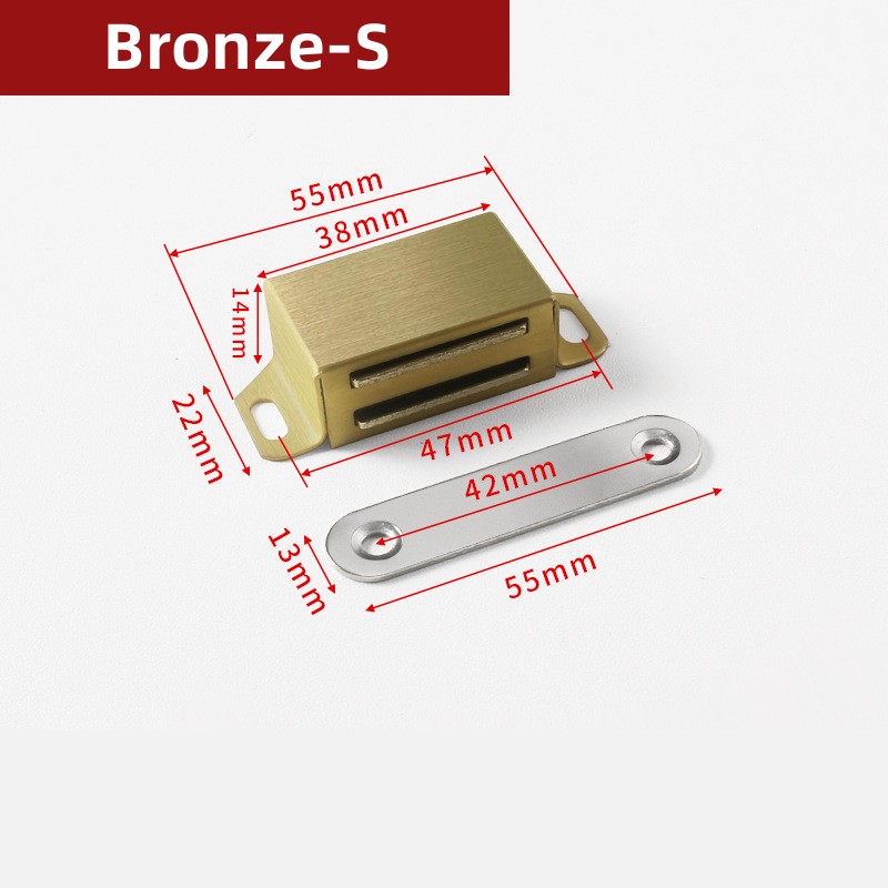 Magnetic Door Catch Strong Heavy Duty Cabinet Catches Cupboard Wardrobe Magnets Door Latch Catch Furniture Stopper Hardware: Silver
