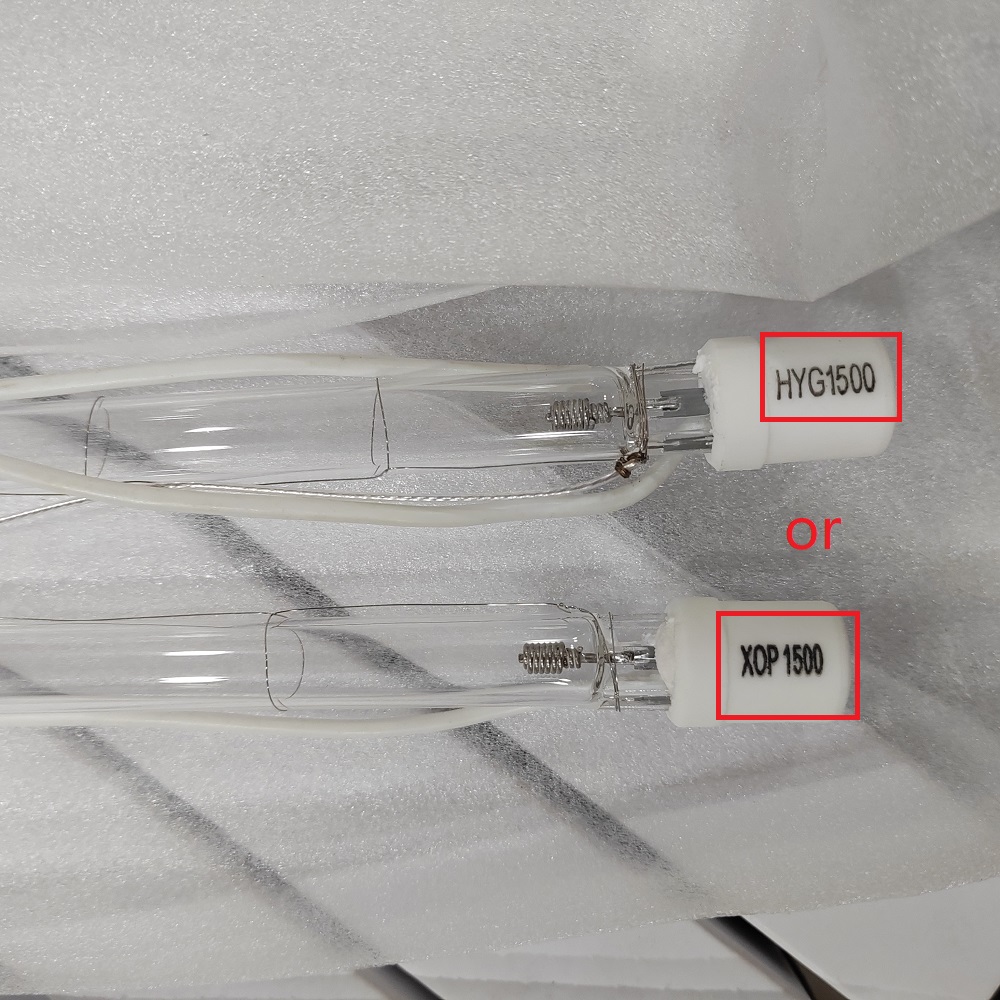 2/Lot XOP 1500W 3000W XOP3000 Atomic Lamp Strobe Xenon Strobes Lamp 1kw 3kw XOP1500 Atomic XOP1500 XOP750 Lamp Tube: light green