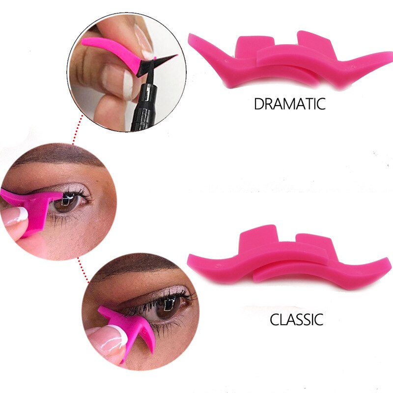 1 pair Cat Eyeliner Template Stencil Models Makeup Wing Style Kitten Large Size Cat Eye Wing Eyeliner Stamps