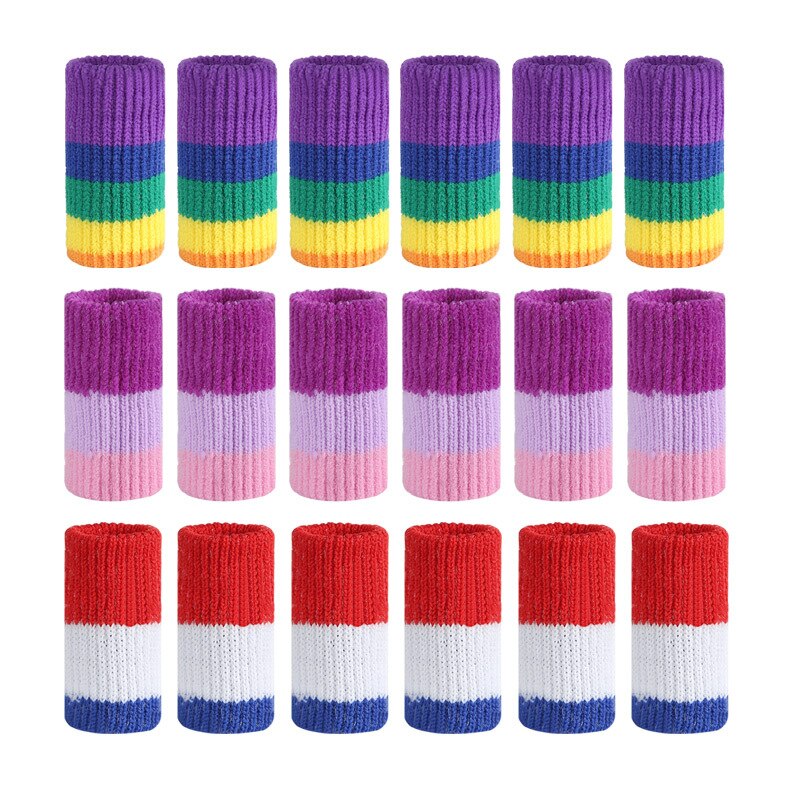 10 stück regenbogen-fingerschutz für basketball und badminton, bequeme, atmungsaktive knöchelschützer für verschiedene sportarten