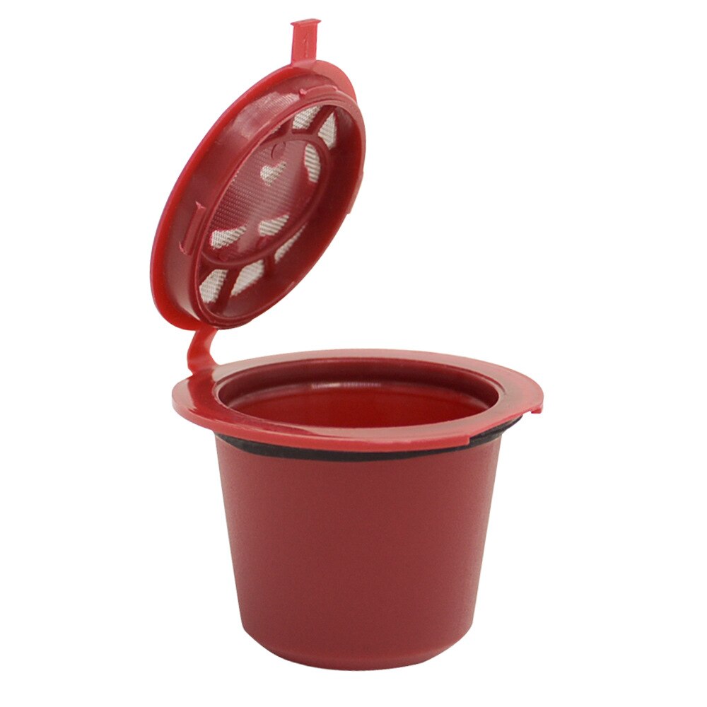 3pcs Nespresso Stainless Coffee Capsules Cup Refillable Coffee Capsule Refilling Filter Coffeeware Compatible with Nespresso Ma: Red