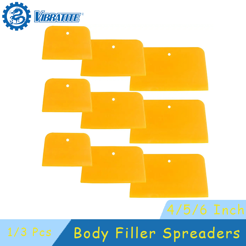 4/5/6 Inch Body Filler Spreaders Automotive Body Fillers Reusable Spreader for Applying Fillers Putties Glazes Caulks and Paint