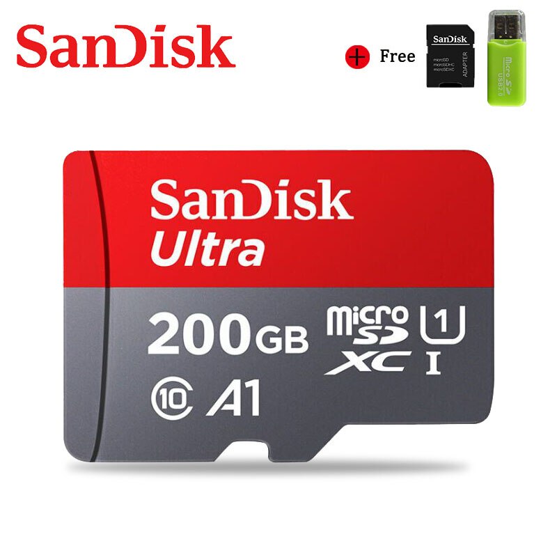 SanDisk Memory Card 256GB 200GB 128GB 64GB 98MB/S Micro sd card Class10 32GB 16GB flash card Memory Microsd SD Card for phone: 200GB AP CR