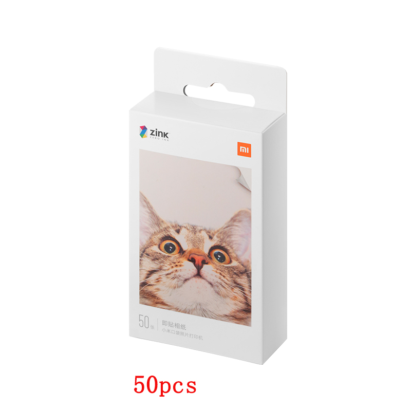 Carta per stampante tascabile originale Xiaomi ZINK stampa fotografica autoadesiva 10/20/50 fogli per stampante fotografica tascabile mini Xiaomi da 3 pollici: 50pezzi