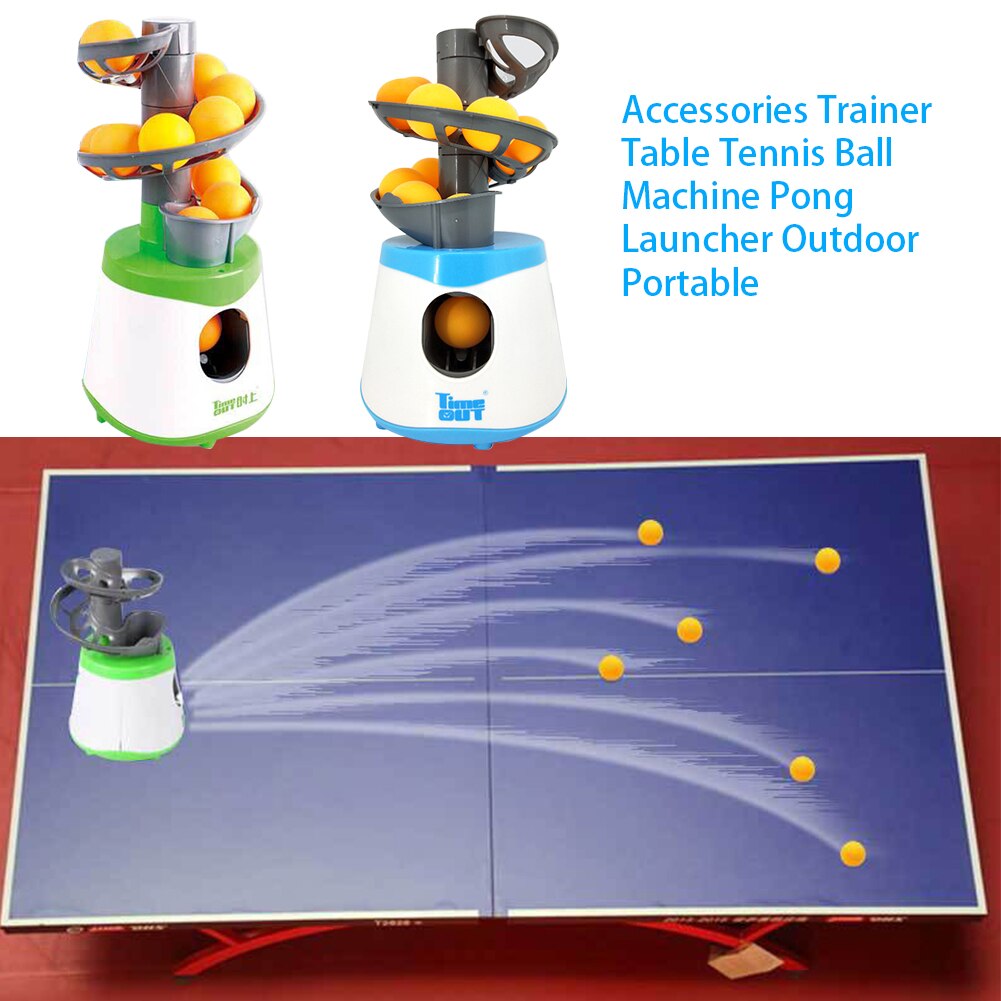 Udendørs bærbar træner serverer bordtennis børn børn udstyr bold maskine automatisk pong launcher kande
