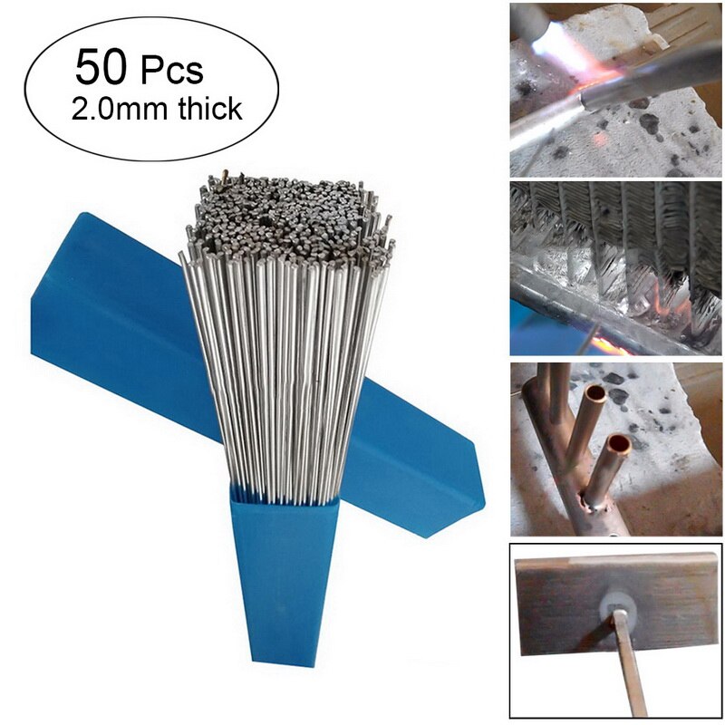 50CM Aluminum Welding Brazing Rod 2MM Low Temperature Aluminum Solder rod Welding Wire Cored No Need Solder Powder 50PCs
