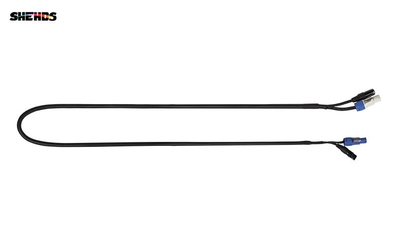 3 meter / 2 meter længde kombination powercon stik dmx kabel power line belysning tilbehør til scenebryllup dj disco skure