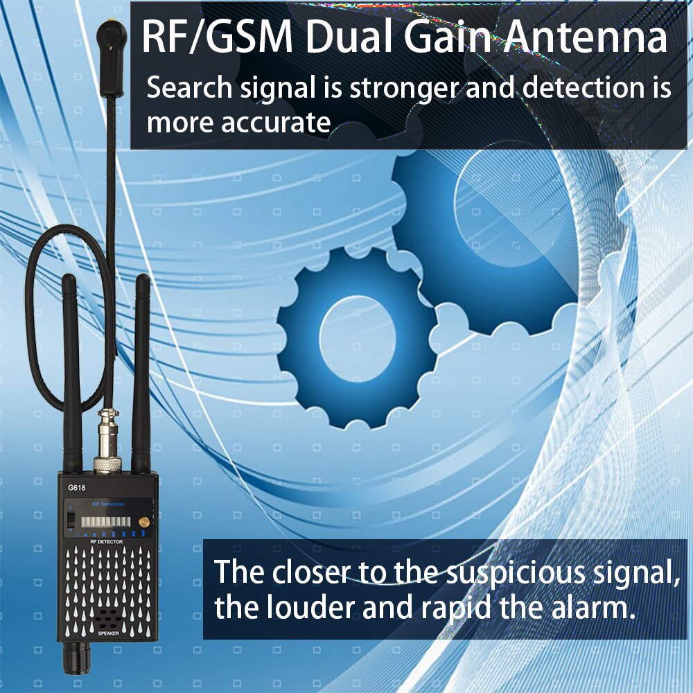Super Sensitive RF Signal Detector Wireless Camera Detect Anti Candid Camera Pinhole Cameras Detector GPS Magnetic Bug Detect
