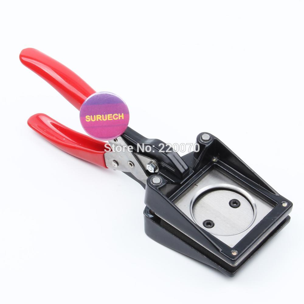 Hand Held Manual Round 32mm 1-1/4" (Actual Cutting Size 44MM) Paper Graphic Punch Die Cutter for Pro Button Maker