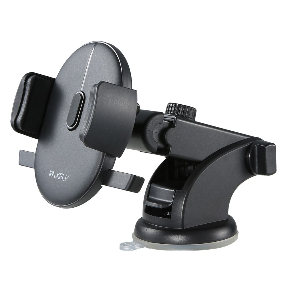 RAXFLY Voorruit Mount Auto Telefoon Houder Voor Telefoon in Auto Voor Samsung S9 360 Rotatie Autohouder Voor iPhone Telefoon stand Ondersteuning: Black