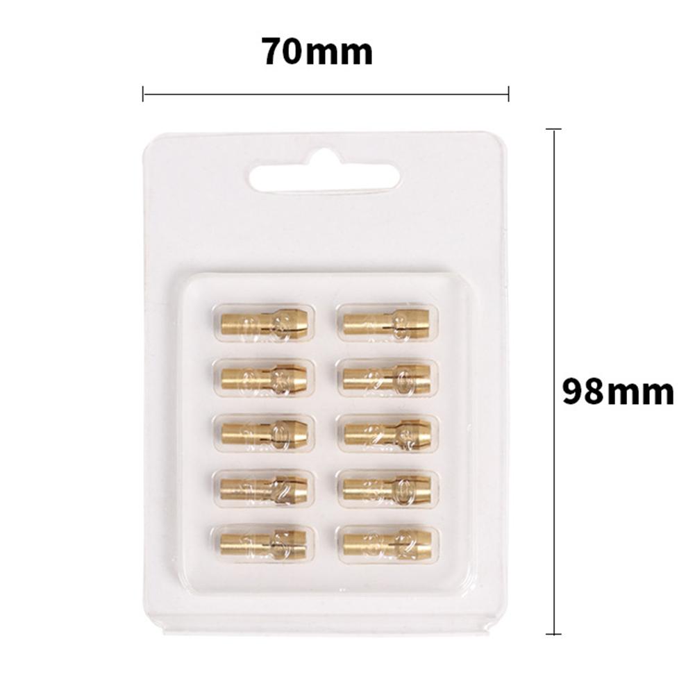 Brocas de taladro de 10 piezas, Mini Portabrocas de latón para herramienta rotativa Dremel, 4,3mm de diámetro, 0,5mm-3,2mm, accesorio eléctrico: Marrón