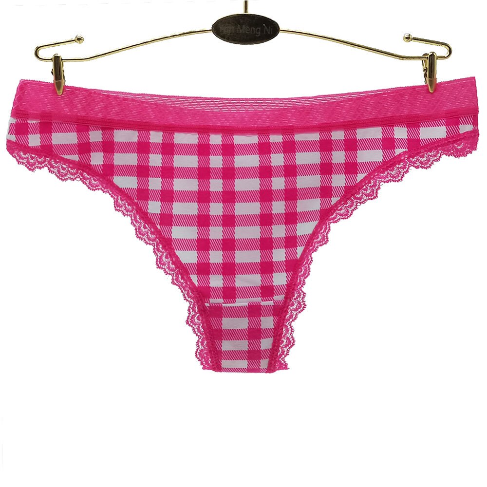 Nuove ragazze intimo 6 pz/lotto cotone fiocco plaid vita bassa slip ragazza mutandine adolescenti studenti all'ingrosso