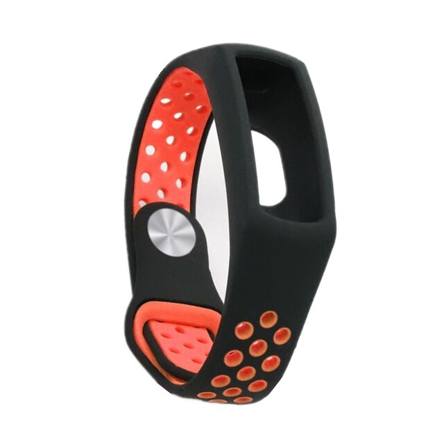 Correa de silicona para Huawei Honor Band 4 5 pulsera deportiva inteligente dos tonos porosa correa de reemplazo transpirable para Honor Band 3 4 Band5: black red