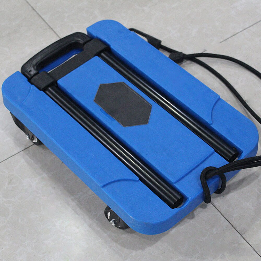 Remolque plano carro supermercado carro carga plástico silencioso remolque plano TC181201-1 plegable