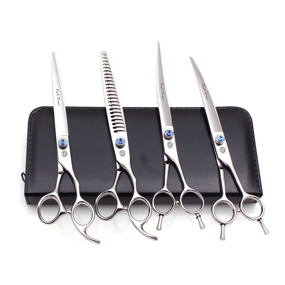 Pet Scissors Purple Dragon Brand 8" Japanese 440C Thinning Shears 3004# Dog Hair Scissors Pet Scissors Set Add Bag