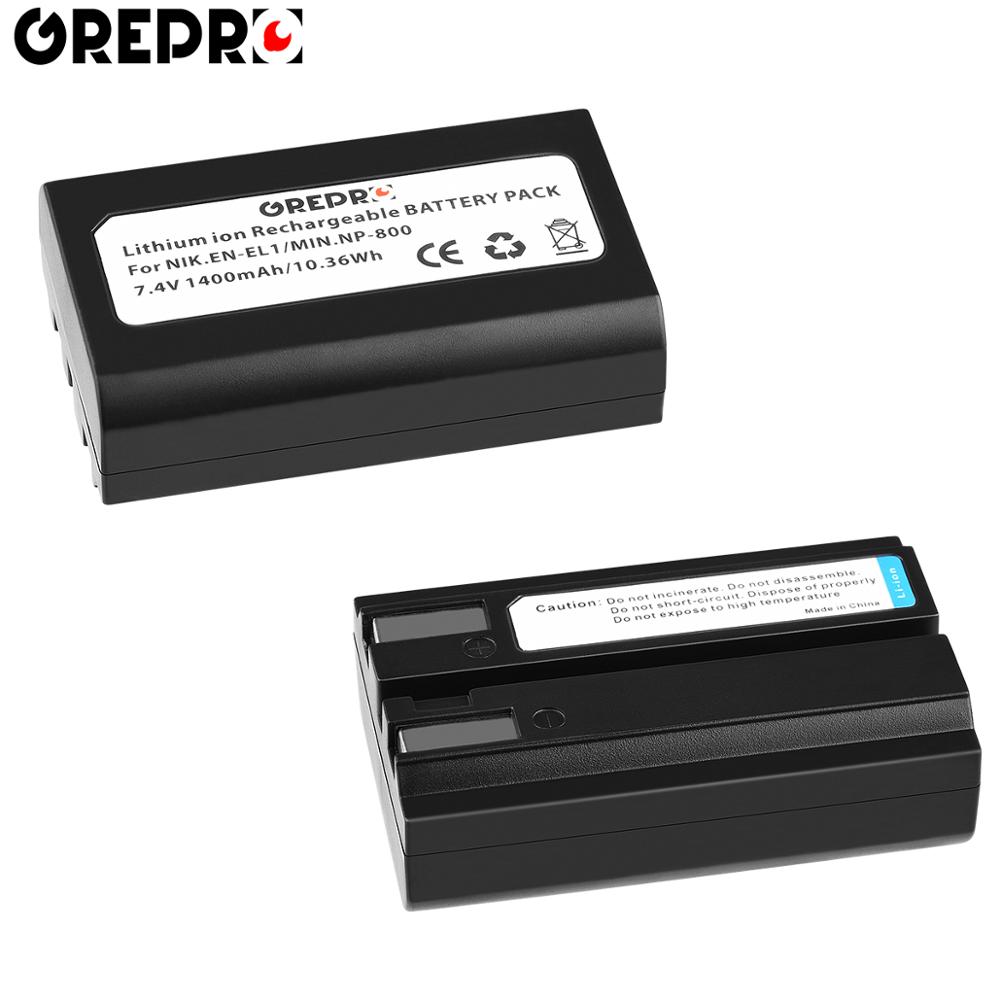 3Pcs EN-EL1 ENEL1 EN EL1 NP-800 Battery for Nikon Coolpix 500, 775, 880, 885, 990, 995, 4300, 4500, 4800, 5000, 5400, 5700, 8700: 2x Battery