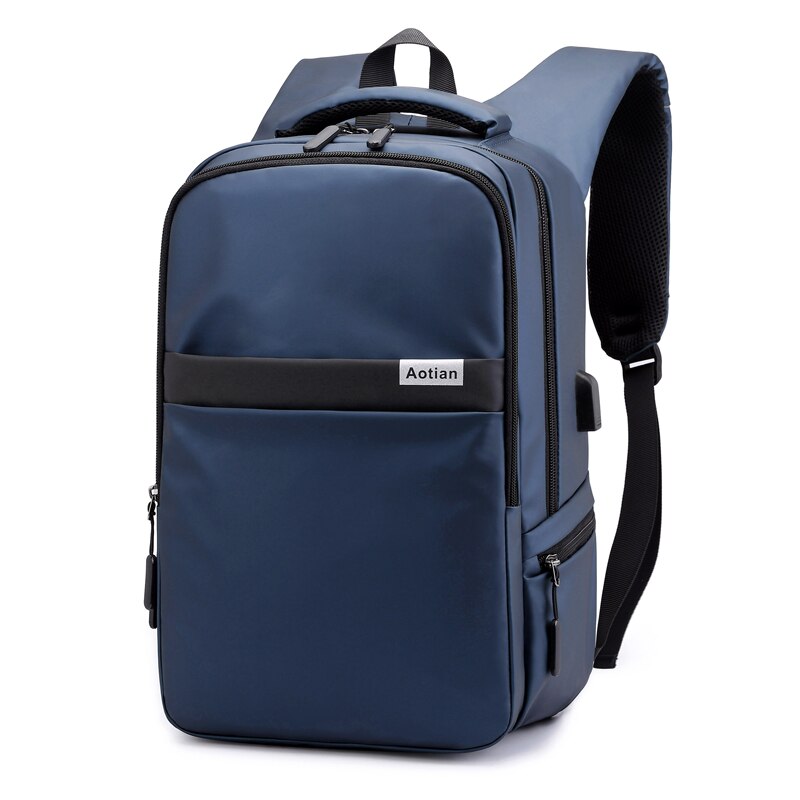 Mochilas para ordenador portátil de 15,6 pulgadas, mochilas para hombre, Mochila para portátil de negocios, Mochila impermeable, bolsas de carga USB, bolsas de viaje: blue 6