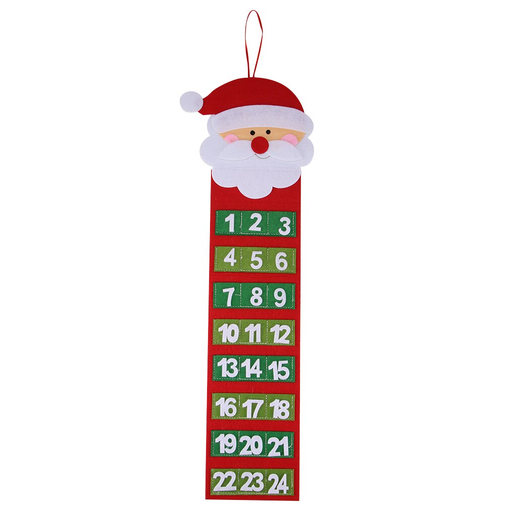 Julestrømpe sokker julemanden adventskalender snemandsklud canlendar juletræ hængende indretning vægdør vedhæng indretning