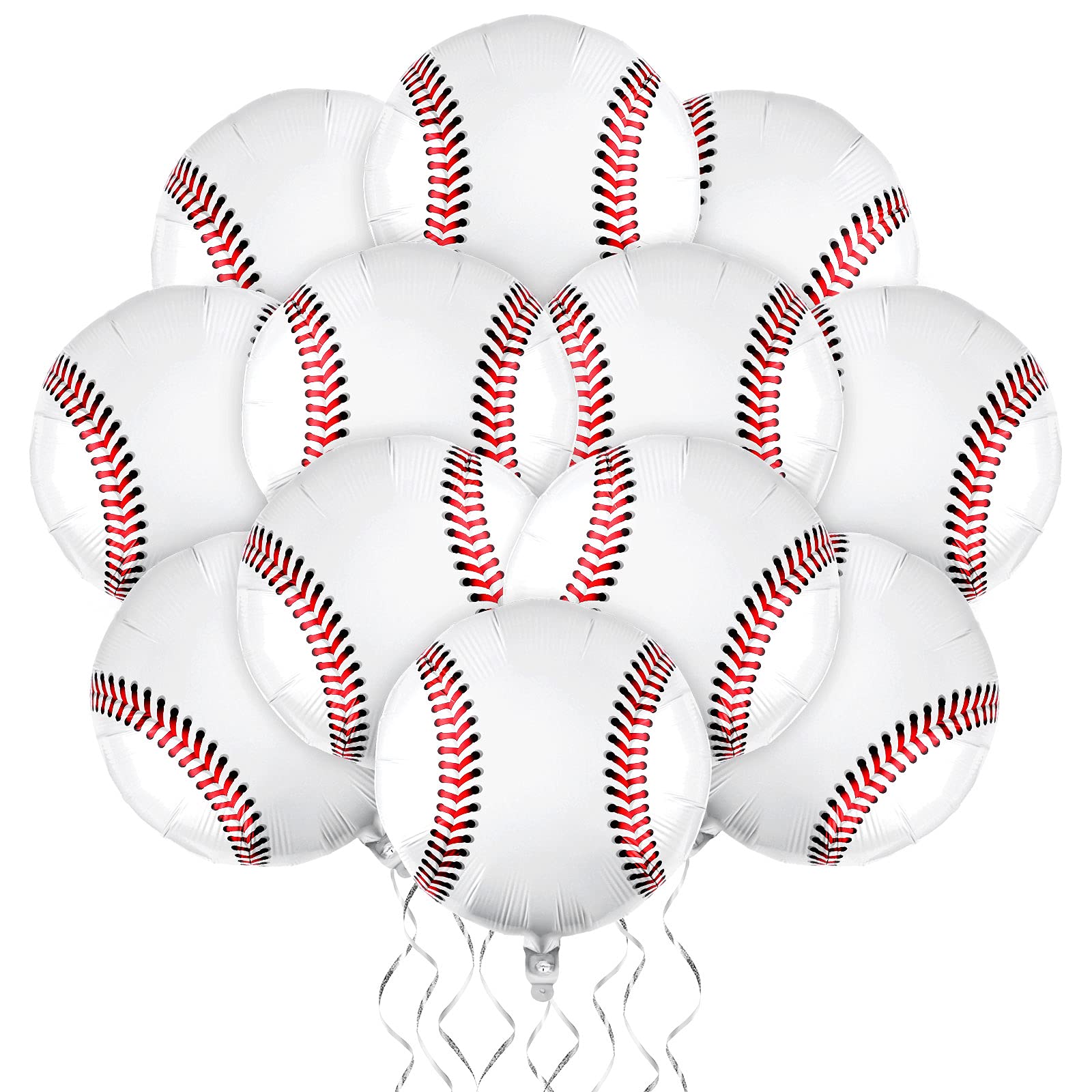 4/8/12 Uds. Globos de aluminio de béisbol de 18 pulgadas suministros para fiestas temáticas de béisbol decoraciones deportivas para fiestas de cumpleaños para niños