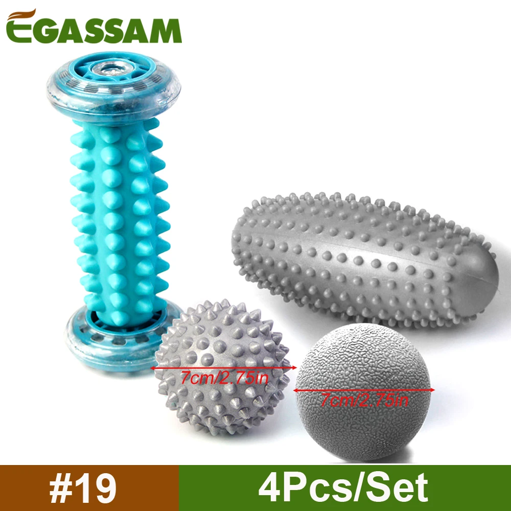 Massage Bal-Voet Pijn Therapie Kit-Plantaire Fasciitis, Hielspoor, Pijnlijke Spieren, Trigger Point - Back, Arm, Nek, Schouder, Been: GRIJS