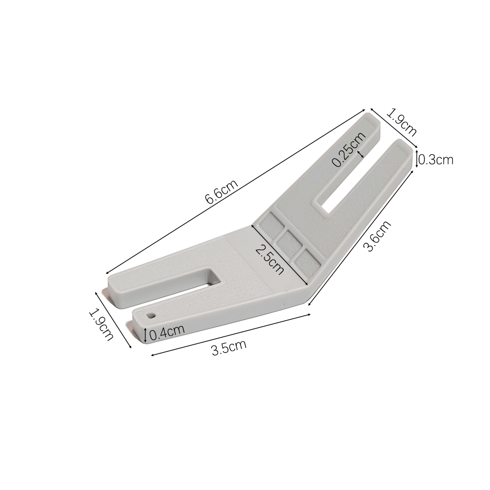 Herramienta de prensatelas para máquina de coser, placa de refuerzo de costura, guía de costura de pie de puntada recta para bordado y acolchado: Gris claro