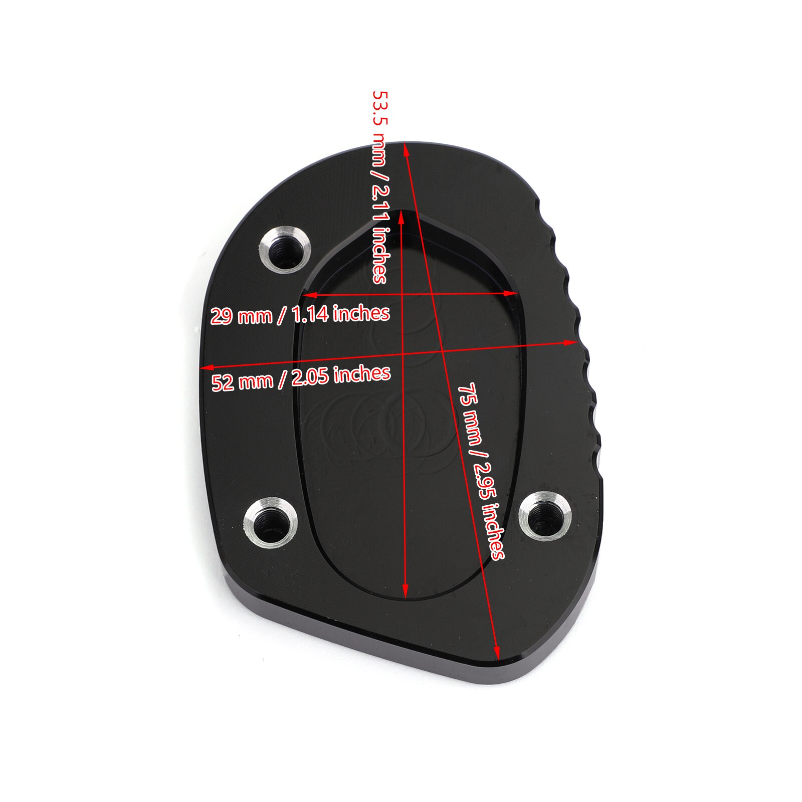 CXEPI Motorfiets zijstandaard vergroten voetverbreding standaard plaat pad voor ADV350 ADV 350 2021 2022 2023 2024, zwart