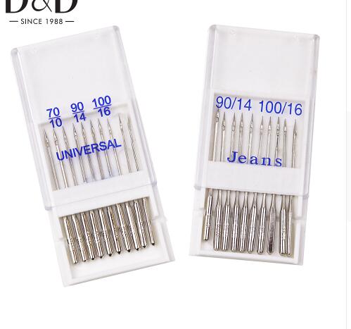 D&amp;D Sewing Kits 20Pcs Mixed Size Jeans Universal Sewing Machine Needles &amp; Needle Threader DIY Sewing Accessories: Machine Needle