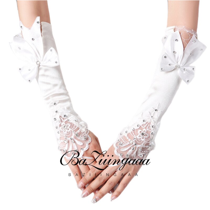 Kurze Hochzeit Handschuhe Finger Braut Handschuhe für Frauen Braut verrotten Spitze Handschuhe Luva De Noiva Hochzeit Zubehör