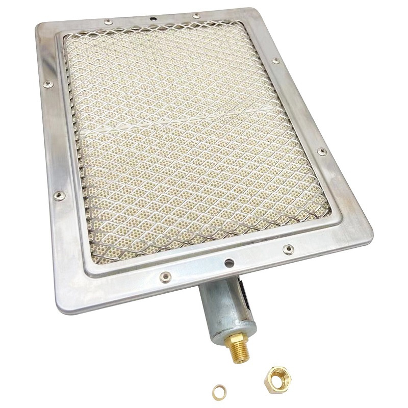 Rechteck BBQ Gas Ofen Heizung Brenner Outdoor Indoor Galvanisierte Blatt Grill Grillen Dampf Ofen Infrarot Grill Teile Ersetzen