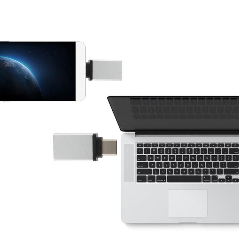 1 st usb typ c hane till usb  a 3.0 hona adapter konvertera kontakt premium aluminium för macbook pro för laptop