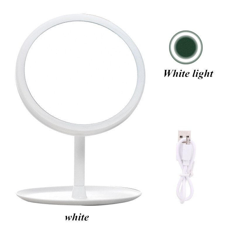 Con espejo de maquillaje ligero Led, lámpara de tocador de belleza Led para espejo de tocador espejo cosmético de atenuación táctil: White-1 lamp