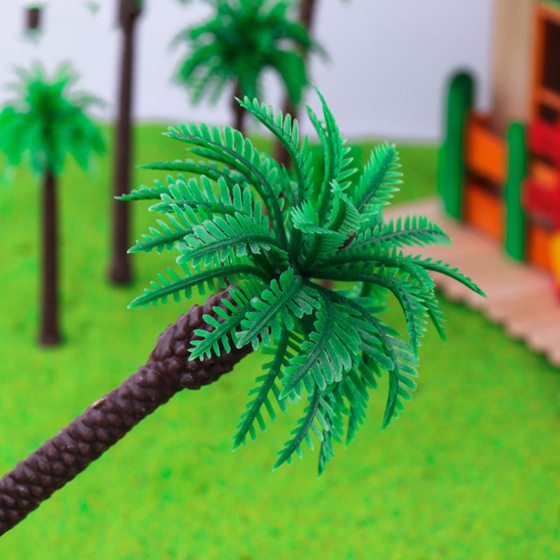 30 Uds. De palmeras artificiales de coco, paisaje de árboles, modelo de arquitectura en miniatura