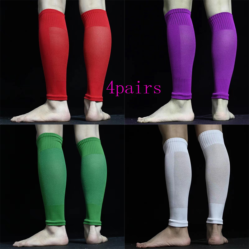 Chaussettes de Football respirantes sans pieds, protège-tibia professionnels, jambières fixes, paquet de pieds pour protéger le mollet, 2023