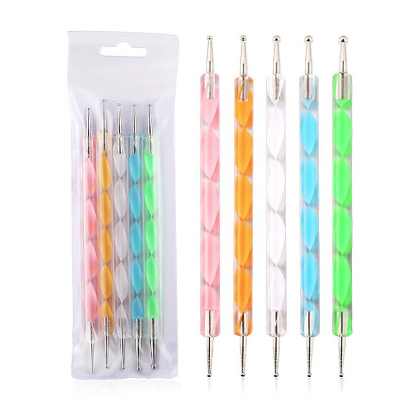 20pcs Nail Dotting Pen Tools Nail Art Marbleizing Painting Double Sided Crafts Mandala Rock Dotting Tool Nail Decoration